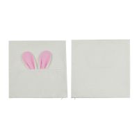 Sublimation Rabbit cotton linen pillow case-pink