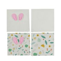 Sublimation Rabbit cotton linen pillow case-pink