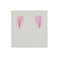 Sublimation Rabbit cotton linen pillow case-pink BY089-PK