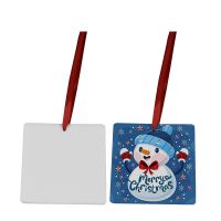 Sublimation felt air fresheners with red  rope-square