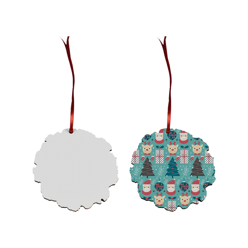 Sublimation MDF double-sided Circle Christmas Ornaments