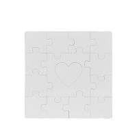 Sublimation MDF 14Pieces Puzzles with Heart Shape in the Middle