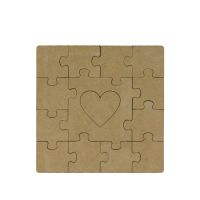 Sublimation MDF 14Pieces Puzzles with Heart Shape in the Middle