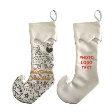 Sublimation Clown Shoes Linen Christmas Socks