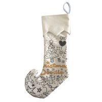 Sublimation Clown Shoes Linen Christmas Socks