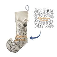 Sublimation Clown Shoes Linen Christmas Socks