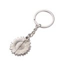 Sublimation Sunflower Locket Keychains Silver