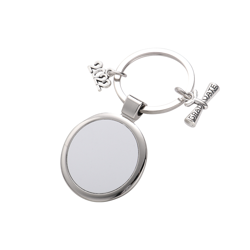 Sublimation Graduation Season Metal Scroll  Key Chain