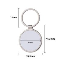 Sublimation Metal  Round Single-Sided Keychain