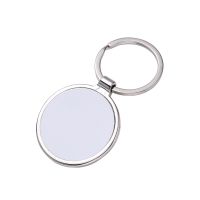 Sublimation Metal  Round Single-Sided Keychain