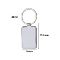 Sublimation Metal Rectangle Single-Sided Keychain with Rounded Corner