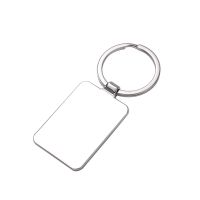 Sublimation Metal Rectangle Single-Sided Keychain with Rounded Corner