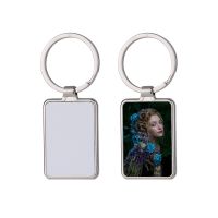 Sublimation Metal Rectangle Single-Sided Keychain with Rounded Corner