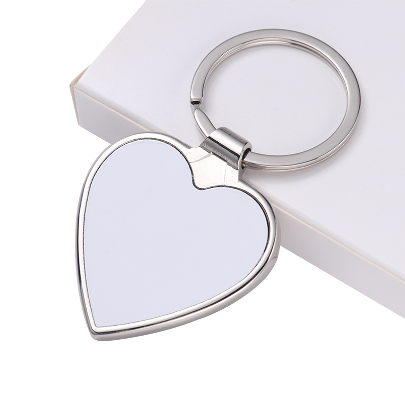 Sublimation Single-Sided Metal  Heart Keychain