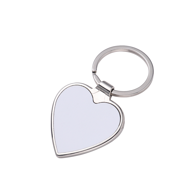 Sublimation Single-Sided Metal  Heart Keychain