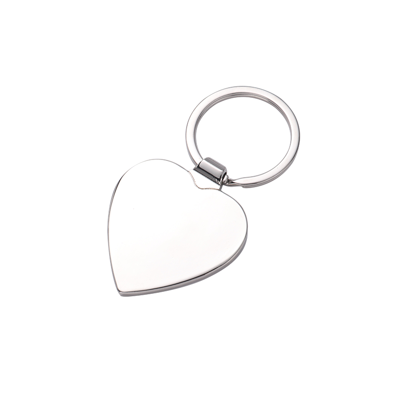 Sublimation Single-Sided Metal  Heart Keychain