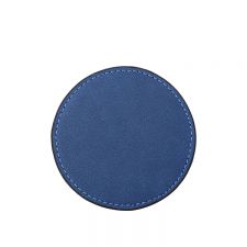 Laser Blank Round Leather Coasters-blue