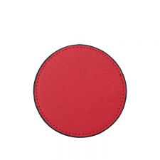 Laser Blank Round Leather Coasters- red