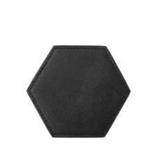 Laser Blank Hexagon Leather Coasters-black