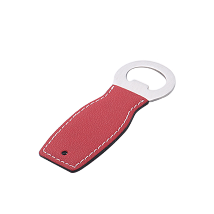 Laser Engraving Blank Vase Shaped Leather Bottle Openers-red