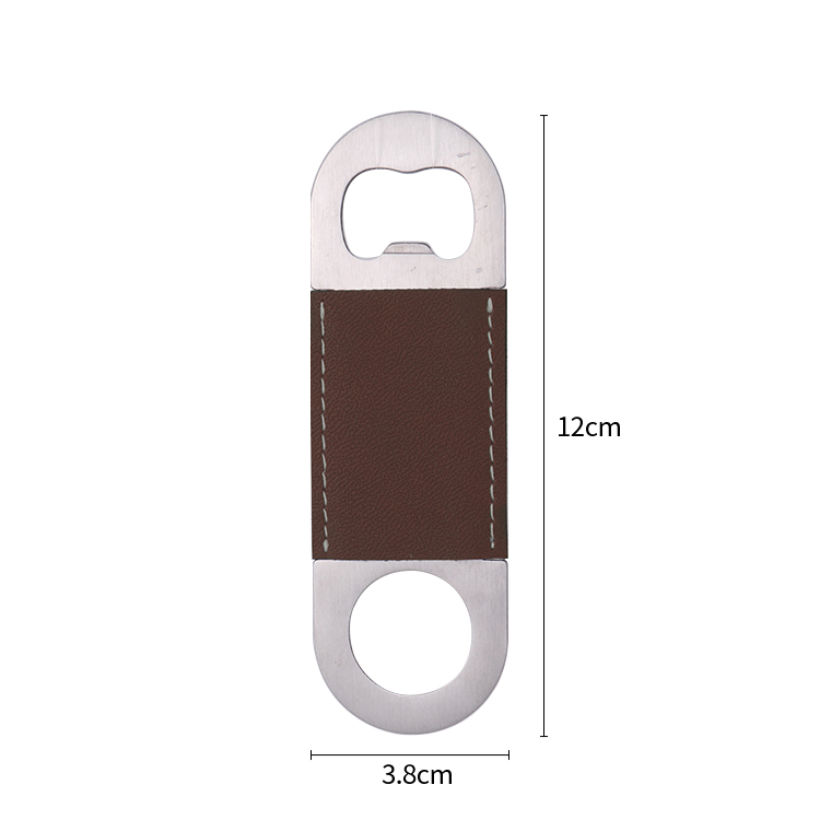 Laser engraving blank leather bottle openers-brown