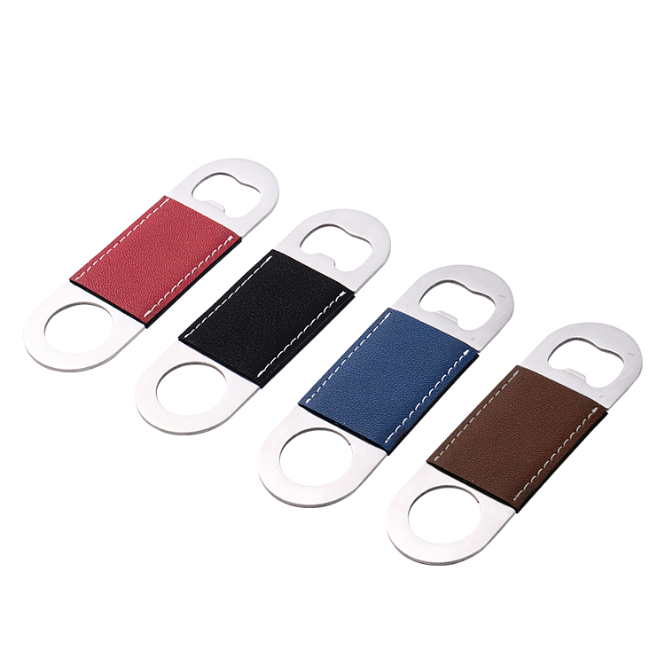 Laser engraving blank leather bottle openers-brown