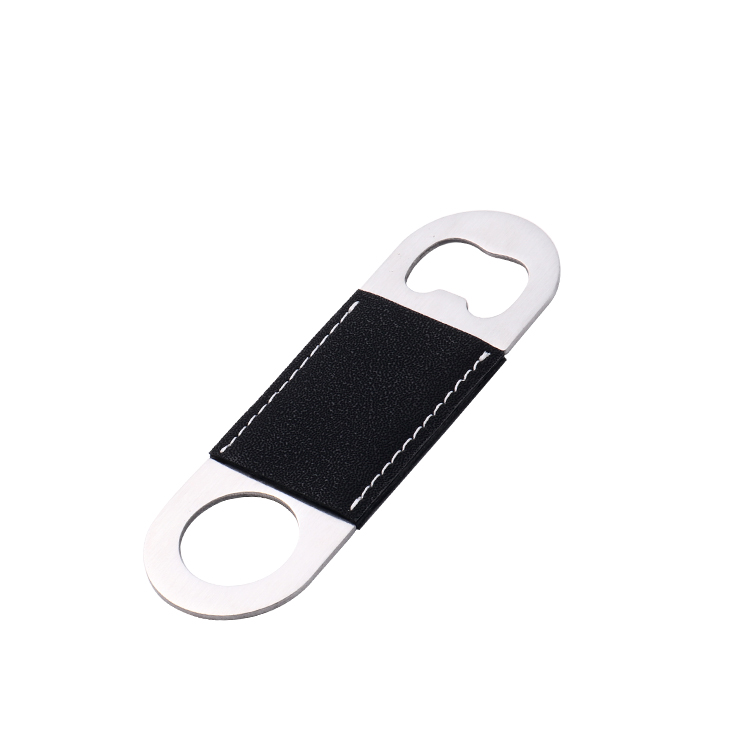 Laser engraving blank leather bottle openers-black