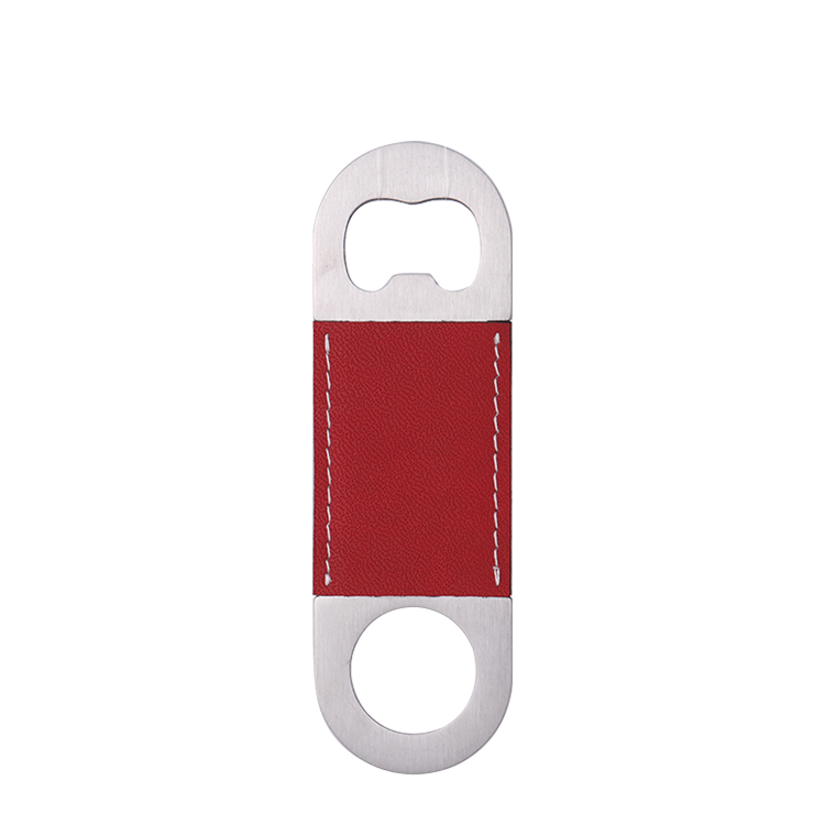 Laser engraving blank leather bottle openers-red