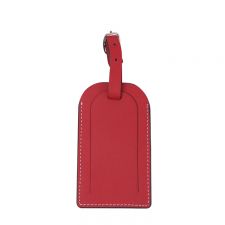 Large Arc Laser Blank Double-side Leather Luggage Tags-red