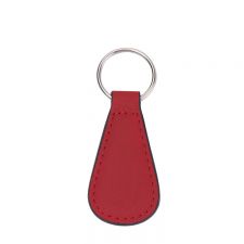 Laser blank sector shape leather keychains-red