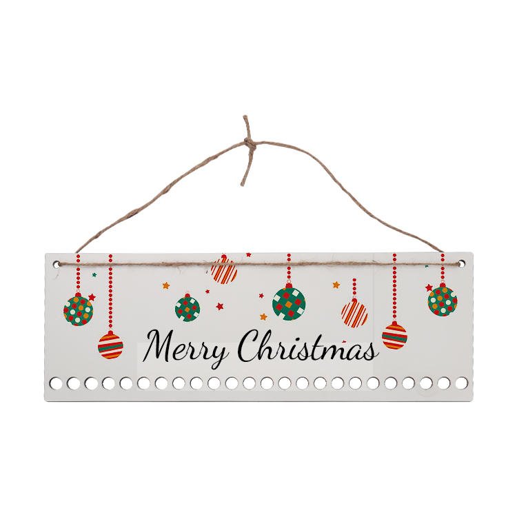 Sublimation Bank Candy Cane Advent MDF Calendar