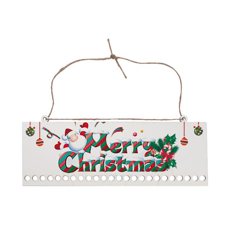 Sublimation Bank MDF Candy Cane Christmas Countdown