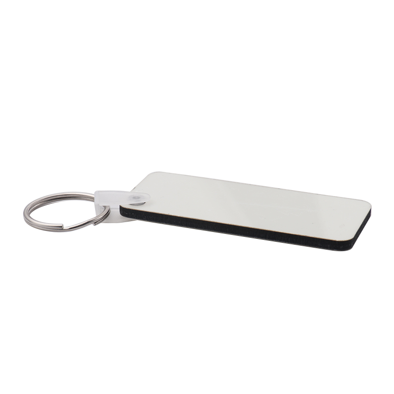 Sublimation  Blank Rectangle Rounded-corner MDF Keychain