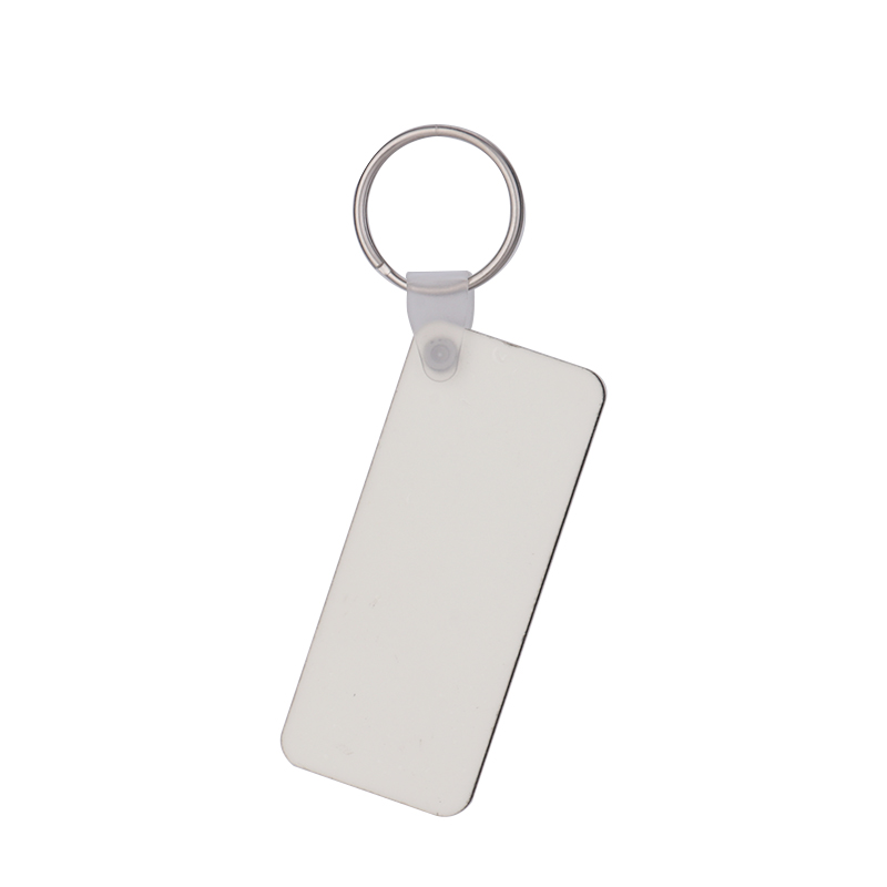 Sublimation  Blank Rectangle Rounded-corner MDF Keychain