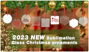 ​2023 NEW Sublimation Glass Christmsa ornaments